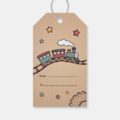 Étiquettes-cadeau Train en bois (Dos)