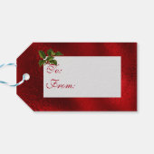 Étiquettes-cadeau Train Joyeux Noël Père Noël Red Foil (Dos Horizontal)