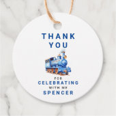 Étiquettes Cadeau Train modifiable Cercle Merci Tag Train (Devant)