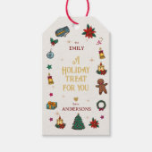 Étiquettes-cadeau Trait de Noël personnalisé de/à (Devant)