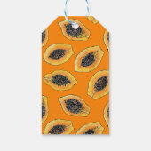 Étiquettes-cadeau Tranches de Papaya sur orange (Dos)
