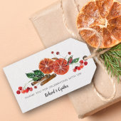 Étiquettes-cadeau Tranches orange et cannelle Noël Favoriser