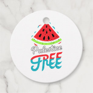 Étiquettes Cadeau Tranches paisibles Watermelon Free Palestine - Sou