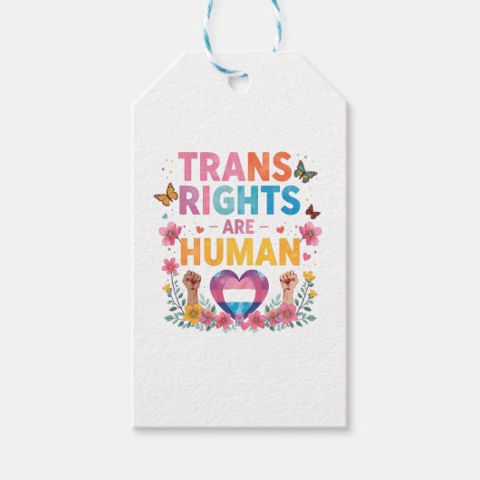 Étiquettes-cadeau Trans Rights Are Human Rights Design (Devant)