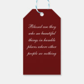 Étiquettes-cadeau Transfiguration de Jésus, (Dos)