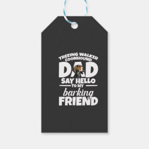 Étiquettes-cadeau Treeing Walker Coonhound Papa Papa Dis Bonjour
