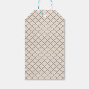 Étiquettes-cadeau Trellis Marocain os/beige
