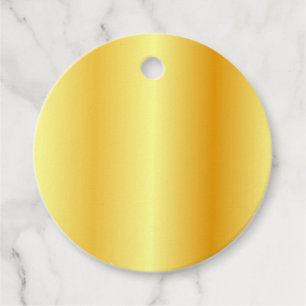 Étiquettes Cadeau Trendy Elegant Faux Gold Ajouter votre texte blanc