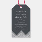 Étiquettes-cadeau Trendy Lace Lesbian Gay Wedding Photo Instant (Dos)