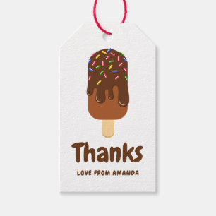 Étiquettes-cadeau Trendy Popsicle Fête d'anniversaire d'été Merci