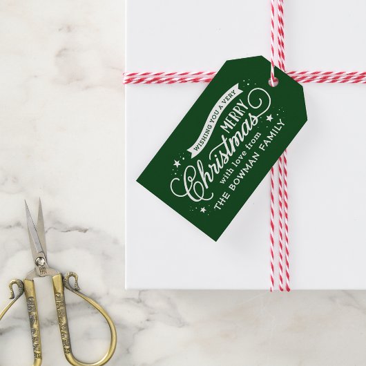 Étiquettes-cadeau Très Joyeux Noël Script Holiday
