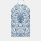 Étiquettes-cadeau Trésors de plage en bleu (Devant)