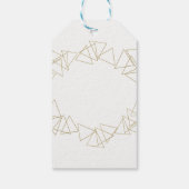 Étiquettes-cadeau Triangles Géométriques Or Moderne Glamor Chic Part (Dos)