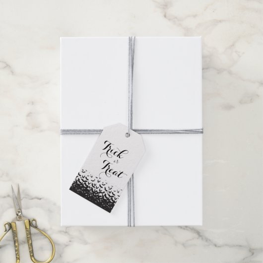 Étiquettes-cadeau Trick ou traitement Halloween personnalisé (Avec de la ficelle)