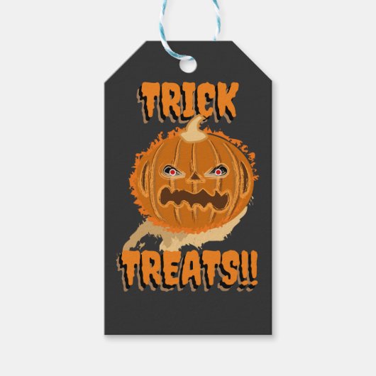 ÉTIQUETTES-CADEAU TRICK TREATS ! ! (HALLOWEEN) (Devant)