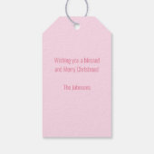 Étiquettes-cadeau Trio Casse-Noeud Rose (Dos)