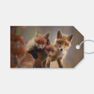 Étiquettes-cadeau Triplets Foxy