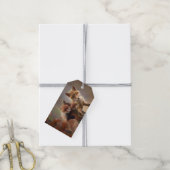 Étiquettes-cadeau Triplets Foxy (Avec de la ficelle)