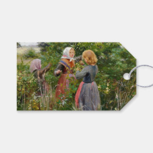 Étiquettes-cadeau Trois filles cueillent des Blackberry (par Brendek