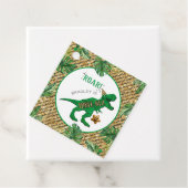 Étiquettes Cadeau Trois Rex Dinosaur 3e anniversaire (En situation)