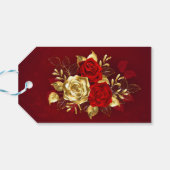 Étiquettes-cadeau Trois Roses de bijoux (Dos Horizontal)