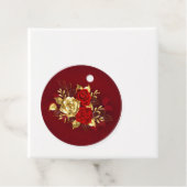 Étiquettes Cadeau Trois Roses de bijoux (En situation)