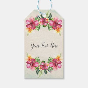 Étiquettes-cadeau Tropical Aloha Fleurs Floral Botanique Mariage