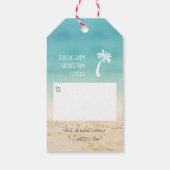 Étiquettes-cadeau Tropical Aqua Beach Wives Wives 2-Side Photo (Dos)