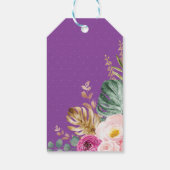 Étiquettes-cadeau Tropical Boho Jungle Safari Baby shower fille Favo (Dos)