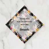 Étiquettes Cadeau Tropical Fête de Mariage à l'Ananas (Dos)