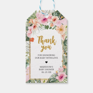 Étiquettes-cadeau Tropical Floral Aloha Baby shower Favoriser les ét