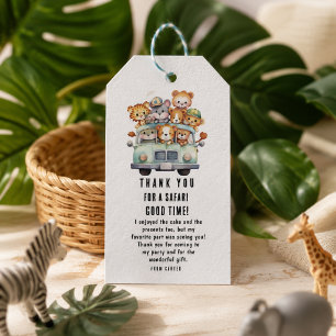 Étiquettes-cadeau Tropical Jungle Safari Animaux Garçon Baby Shower