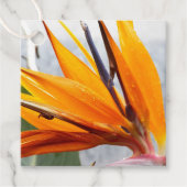 Étiquettes Cadeau Tropical Oiseau de Paradis Fleurs de Mariage (Devant)