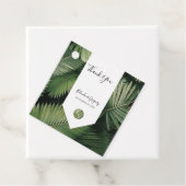 Étiquettes Cadeau Tropical Palm Feuille Verdure Mariage Cadeau (En situation)