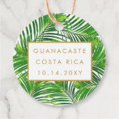 Étiquettes Cadeau Tropical Palm Fronds Verdure (Dos)