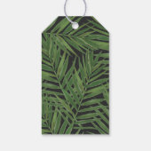 Étiquettes-cadeau Tropical Palm Night Sky Moderne Initiales Mariage (Dos)