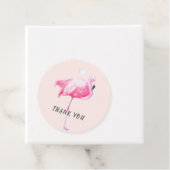 Étiquettes Cadeau Tropical rose flamingo merci mariage (En situation)
