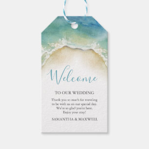 Étiquettes-cadeau Tropical Sea Turtle Welcome Watercolor Tags cadeau