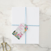 Étiquettes-cadeau Tropical Summer 1st Flamant rose Onederland Annive (Avec de laficelle)