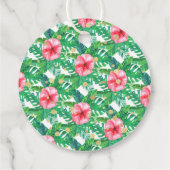 Étiquettes Cadeau Tropical Summer Beach Luau Girls Baby shower (Dos)