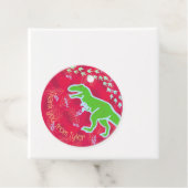 Étiquettes Cadeau Tropical T-Rex Dinosaure Tracks (En situation)