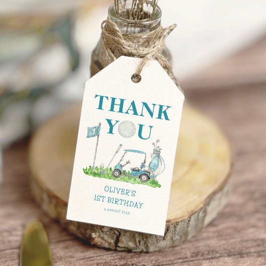 Étiquettes-cadeau Trou en un Golf Par tee Boy 1er anniversaire