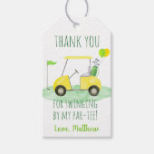 Étiquettes-cadeau Trou En Un Golf Premier Anniversaire Par-tee (Devant)