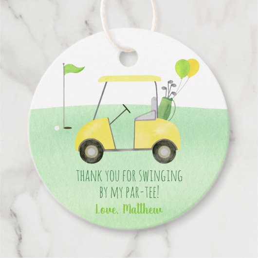 Étiquettes Cadeau Trou En Un Golf Premier Anniversaire Par-tee (Devant)