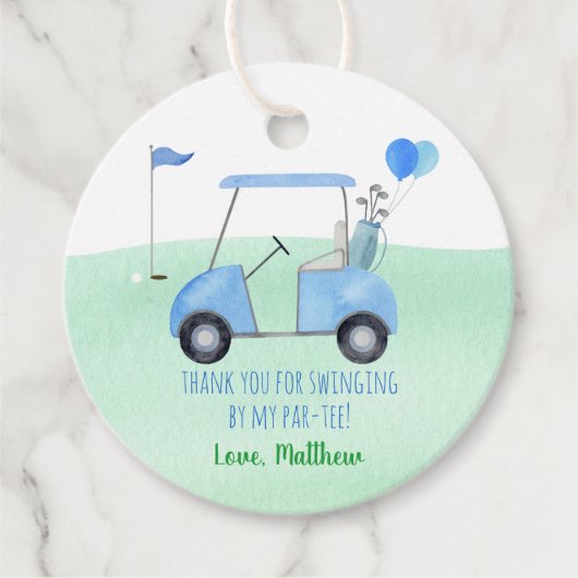 Étiquettes Cadeau Trou En Un Golf Premier Anniversaire Par-tee (Devant)