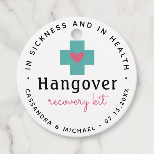 Étiquettes Cadeau Trousse de récupération des premiers secours | Fav (Devant)