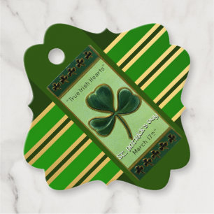 Étiquettes Cadeau True Irish Heart St Patrick's Day Merci FT