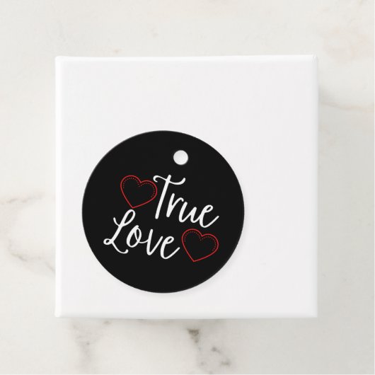 Étiquettes Cadeau True Love White Valentine's (En situation)