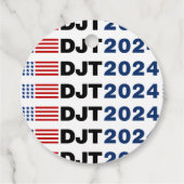 Étiquettes Cadeau Trump 2024 DJT (Dos)