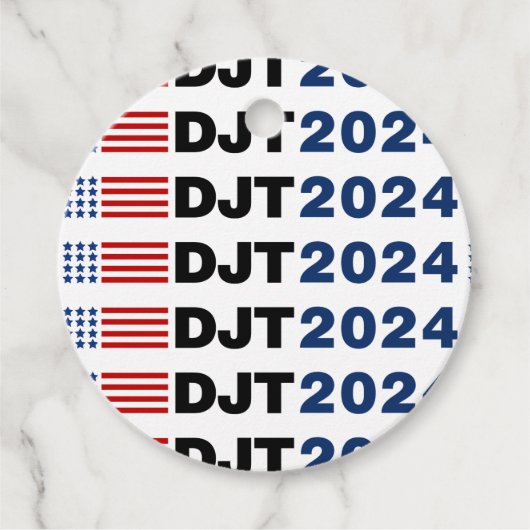 Étiquettes Cadeau Trump 2024 DJT (Devant)
